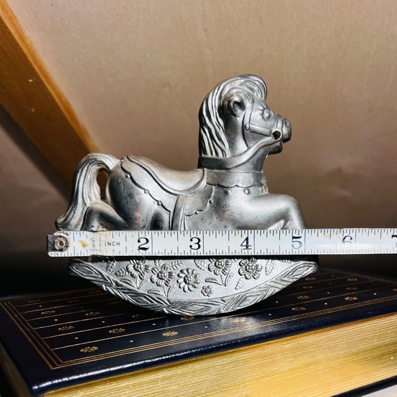 Vintage Silver Plated Rocking Horse Money Bank. Made in Italy - Picture 5 of 6